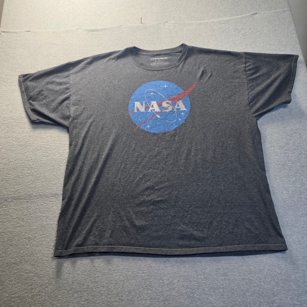 Graphic T Shirt Mens 3XL Gray Space Logo Short Sleeve Tee NASA Fifth Sun